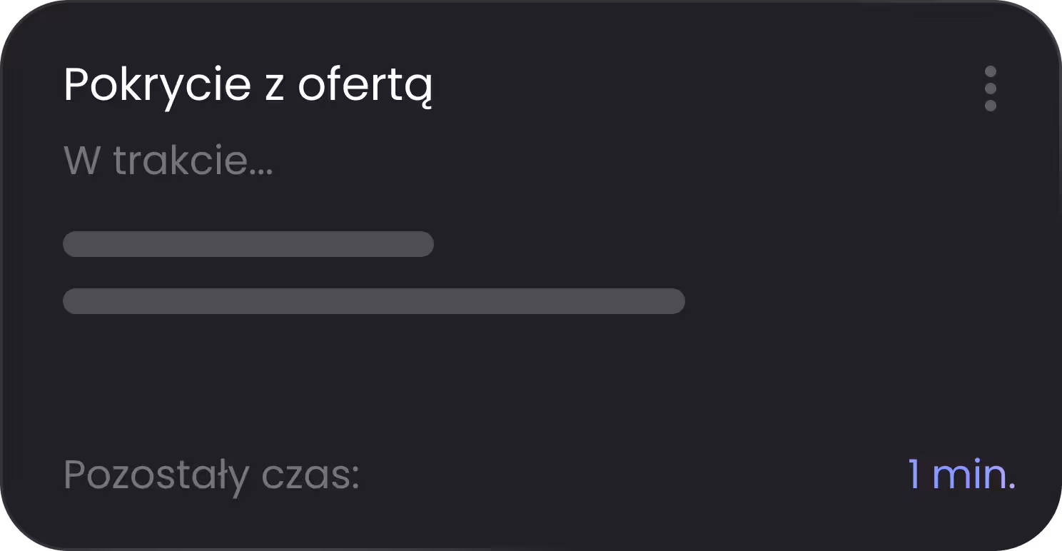 Pokrycie z ofertą
